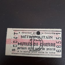 Ticket metropolitain mutilés d'occasion  Fresnes