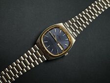 Usado, Mido Commander automático dois tons mostrador azul e dourado TV / estojo quadrado raro! comprar usado  Enviando para Brazil