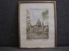 Gerahmtes aquarell radierung gebraucht kaufen  Fehmarn