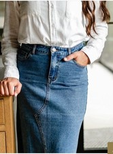 Saia Midi Inherit Co Delaney Jeans Lavagem Média Feminina Tamanho 9/10 comprar usado Saia Midi Inherit Co Delaney Jeans Lavagem Média Feminina Tamanho 9/10 comprar usado  Enviando para Brazil
