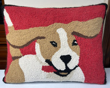 Travesseiro de arado e lareira Beagle cachorro gancho lã travesseiro fofo feliz raro HTF! comprar usado  Enviando para Brazil
