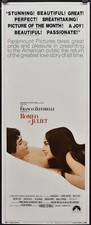 ROMEO e JULIETA R-1973 PÔSTER ORIGINAL DO FILME 14X36 LEONARD WHITING comprar usado  Enviando para Brazil