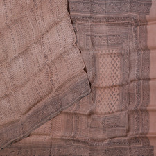 Vintage Apagado Cobre & Negro Sari 100% Seda Bloque Estampado 4.6m Craft Tela comprar usado  Enviando para Brazil