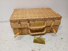Vintage rattan suitcase for sale  Muskegon