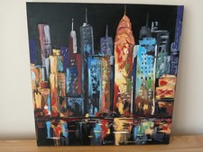 Oil canvas. night for sale  BRADFORD