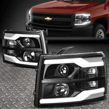 Usado, [DUAL LED DRL] PARA 07-14 LÂMPADAS DE FAROL PROJETOR CHEVY SILVERADO PRETO/CLARO comprar usado  Enviando para Brazil