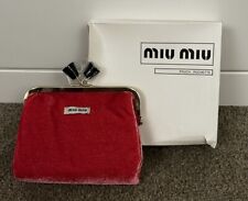 Bolsa cosmética Miu Miu Parfums presente Vip embreagem vermelha bolsa pochete comprar usado  Enviando para Brazil