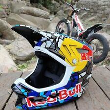 CAPACETE DE CORRIDA DE BICICLETA MTB RED BULL 2024 MOTOCROSS OFFROAD ENDURO ATV, usado comprar usado  Enviando para Brazil