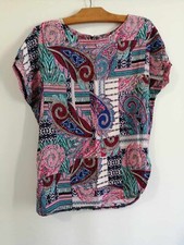 Blouse rose multicolore d'occasion  Bourg-de-Thizy
