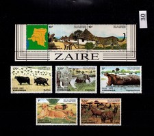 / ZAIRE - MNH - ANIMAIS SELVAGENS - LEOPARDOS - HIPOPÓTAMO, usado comprar usado  Enviando para Brazil