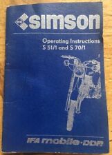 Simson motorcycle 70 for sale  EXETER