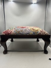 Foot stool embroidered for sale  BIGGLESWADE