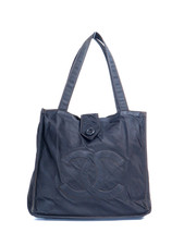 Mini bolsa tote Chanel preta com logotipo CC comprar usado Mini bolsa tote Chanel preta com logotipo CC comprar usado  Enviando para Brazil