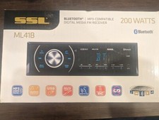 Receptor FM de mídia digital compatível com MP3 SSL ML41B Bluetooth 200 Watts carro barco comprar usado  Enviando para Brazil