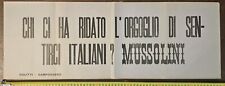 Manifesto fascista mussolini usato  Italia