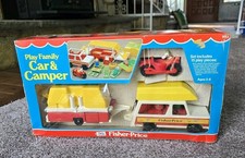 Usado, Vintage Fisher Price Little People Family Car & Camper Set Boat #992 Caixa de Janela comprar usado  Enviando para Brazil