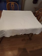 Cobertor de cama branco matelasse 92”x96” tear em Portugal, usado comprar usado  Enviando para Brazil