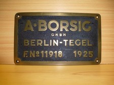 Borsig fabrikschild 1925 gebraucht kaufen Borsig fabrikschild 1925 gebraucht kaufen  Deutschland