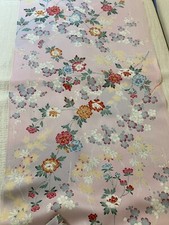 @@ Tecido de seda quimono japonês vintage / tecido liso, rosa claro, floral C57 comprar usado  Enviando para Brazil