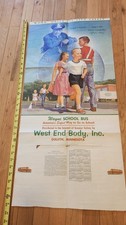1961 Wayne School Bus Officer Kelly pôster de segurança motorista pagamento olhar para trás, usado comprar usado  Enviando para Brazil