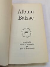 Album balzac pléiade d'occasion  Paris XX