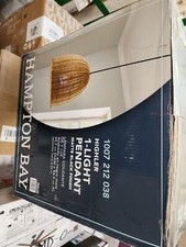 Pingente de ilha Hampton Bay Highler 1 luz preto fosco com sombra natural de vime comprar usado  Enviando para Brazil