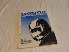 1987 Honda Motorcycle CBR600F Hurricane manual de oficina de reparo, usado comprar usado  Enviando para Brazil