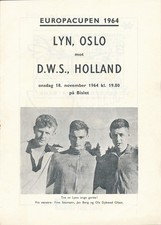 Lyn Oslo Norwegia przeciwko DWS Amsterdam Holandia (Puchar Europy) 1964/1965 na sprzedaż  Wysyłka do Poland