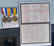 Ww1 trio medals. for sale  PLYMOUTH