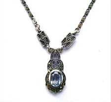 Collier kette aquamarin gebraucht kaufen  Roßdorf