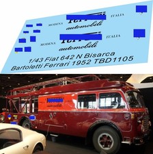 Usado, 1/43 Decals per Fiat 642 N Bisarca Bartoletti Ferrari 1952 TBD1105 comprar usado  Enviando para Brazil