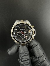 Usado, Bulova 98B376 relógio de quartzo cronógrafo clássico masculino 43 mm prata tom dourado comprar usado  Enviando para Brazil