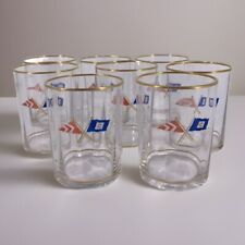 Conjunto de barra de iate antigo, 8 bandeiras de taco esmaltadas à mão de vidro Tiffin, Nova York, náutico comprar usado  Enviando para Brazil