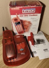 Usado, Telefone sem fio e estação base vintage década de 1990 Vtech VT 9111 vermelho translúcido como está  comprar usado Usado, Telefone sem fio e estação base vintage década de 1990 Vtech VT 9111 vermelho translúcido como está  comprar usado  Enviando para Brazil