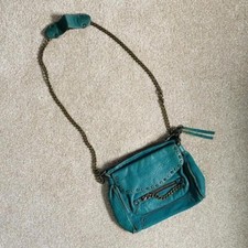 Teal leather bag for sale  CHORLEY