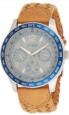 Relógio masculino GUESS W1244G1 casual, multifuncional, com pulseira de couro comprar usado  Enviando para Brazil