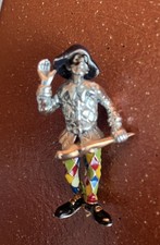 Arlecchino clown argento usato  Bologna