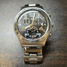 Relógio de quartzo Swatch Irony Chrono aço inoxidável resistente à água usado comprar usado  Enviando para Brazil