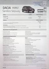 256958) Dacia Sandero Stepway - Preisliste & Extras - Prospekt 01/2011 comprar usado  Enviando para Brazil