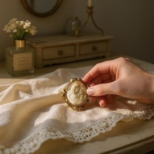 Shell cameo brooch for sale  WELLINGBOROUGH