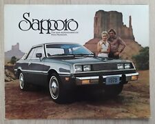 Plymouth sapporo brochure for sale  BOURNE