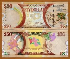 Guiana, 50 dólares, 2016, P-41, prefixo AA UNC comemorativo comprar usado  Enviando para Brazil