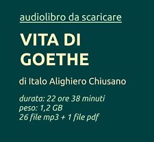 Audiolibro vita goethe usato  Trivignano Udinese