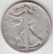 Usado, APENAS REDUZIDO!! DATA SEMI-CHAVE 1921 (P) MEIO DÓLAR WALKING LIBERTY MUITO BOM ESTADO-F DETALHES comprar usado  Enviando para Brazil