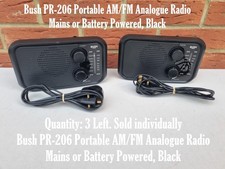 Rádio analógico portátil Bush PR-206 AM/FM – Alimentado por rede elétrica ou bateria – Preto comprar usado  Enviando para Brazil