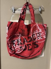 Sacola de compras Trader Joes tote de lona vermelha reutilizável comprar usado  Enviando para Brazil