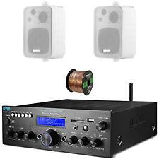 Receptor amplificador residencial compacto Pyle Bluetooth MP3, 2x 4" 30W Max alto-falantes de 3 vias comprar usado  Enviando para Brazil