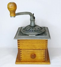 Moinho de moedor de café vintage com gaveta e manivela manual dedo articulado madeira comprar usado  Enviando para Brazil