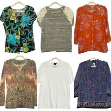 Lote de 6 tops/blusas femininas por atacado trabalho casual negócios revendedor - Tamanho G comprar usado  Enviando para Brazil