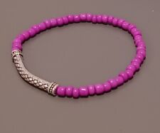 Magenta silver beaded for sale  San Antonio